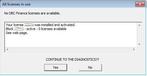 All Internet licenses in use